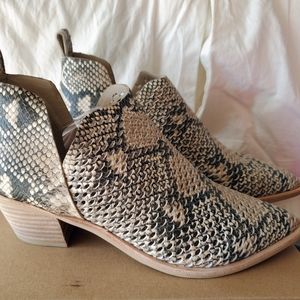 Dolce Vita leather snake print bootie